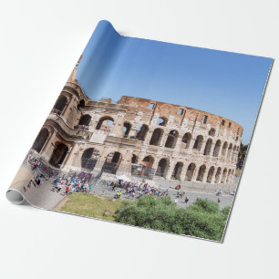 イタリア・ローマの有名なコロッセオ ラッピングペーパー