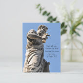 イタリア，ローマの聖ペテロ像 ポストカード (スタンド正面)