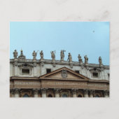 イタリア，ローマの聖ペテロ大聖堂の屋根 ポストカード (正面)