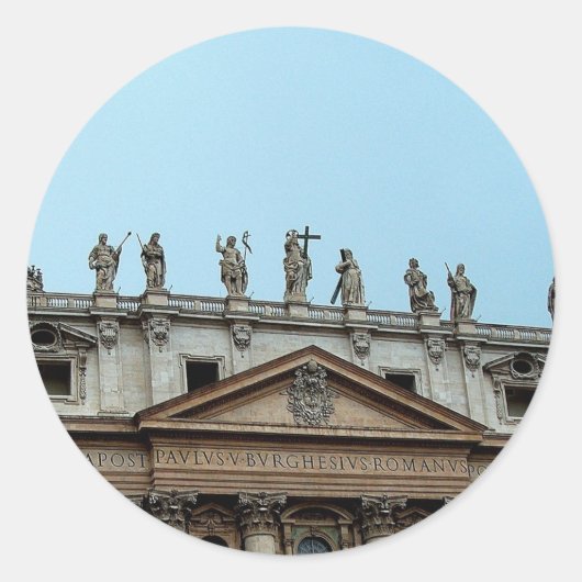 イタリア,ローマの聖ペテロ大聖堂の屋根 ラウンドシール (正面)