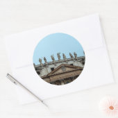 イタリア,ローマの聖ペテロ大聖堂の屋根 ラウンドシール (封筒)