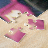 イタリア,ローマイタリアンの国旗を持つ親子 ジグソーパズル (側面)