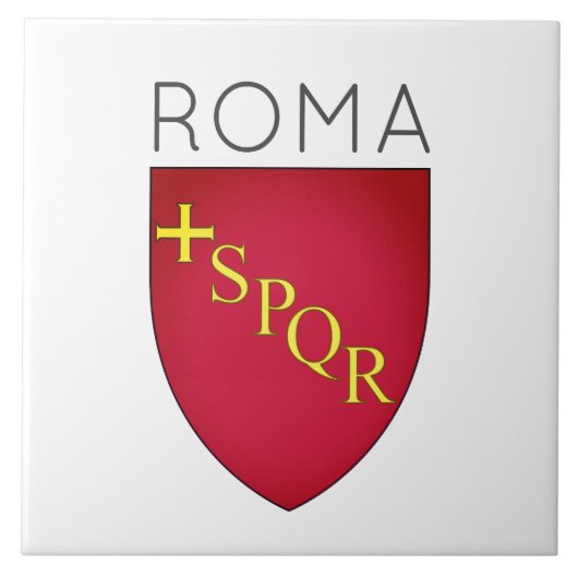 イタリア,ローマ市のコート・オブ・アームズ タイル (正面)