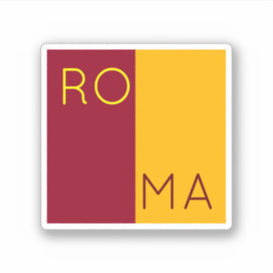 イタリア，ローマ市国旗 シール