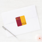 イタリア,ローマ市国旗 スクエアシール (封筒)