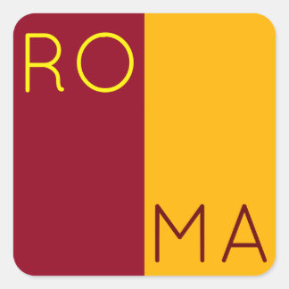 イタリア,ローマ市国旗 スクエアシール