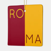 イタリア，ローマ市国旗 セラミックオーナメント (左)