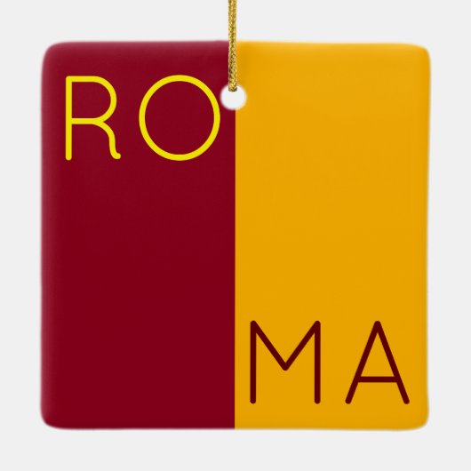イタリア,ローマ市国旗 セラミックオーナメント (裏面)