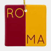 イタリア，ローマ市国旗 セラミックオーナメント (正面)