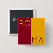 イタリア,ローマ市国旗 缶バッジ (正面&裏面)