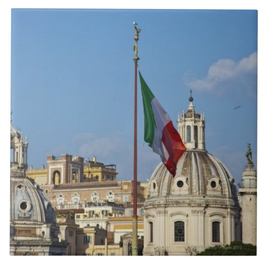 イタリア、ローマ。 イタリアンな旗 タイル (正面)