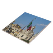 イタリア、ローマ。 イタリアンな旗 タイル (側面)