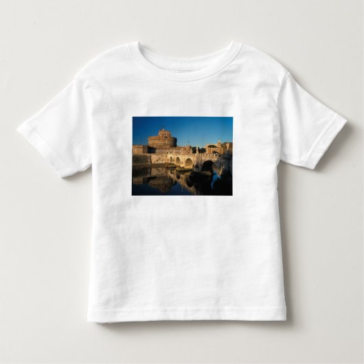 イタリア，ローマ，カステルサンタンジェロ，リバー トドラーTシャツ (正面)