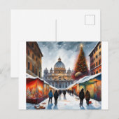 イタリア,ローマ – クリスマスカード,冬004 ポストカード (正面/裏面)