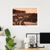 イタリア，ローマ，コリセウムのインテリア ポスター (ホームオフィス)