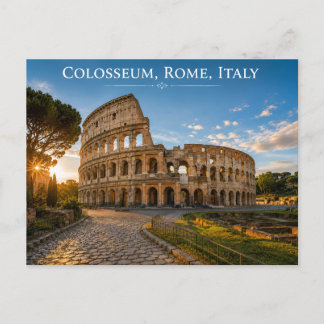 イタリア ローマ コロッセオの日の出 ポストカード