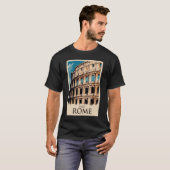 イタリア ローマ コロッセオ イラスト 旅行アート Tシャツ (正面フル)