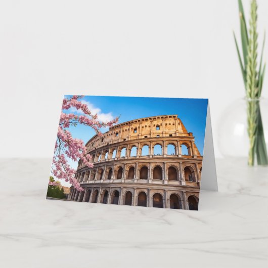 イタリア ローマ コロッセオ 絵画 カード (正面)