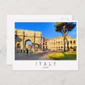 イタリア，ローマ，コンスタンティンのコロシアムとアーチ ポストカード (正面/裏面)