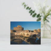 イタリア、ローマ、サンタンジェロ城と川 ポストカード (スタンド正面)