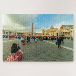 イタリア，ローマ，サンペテロ広場の人々 ジグソーパズル