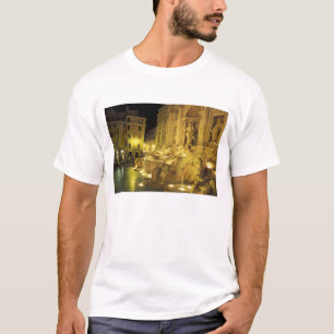 イタリア ローマ トレビの泉 夜景 Tシャツ
