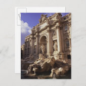 イタリア，ローマ，トレヴィの泉 ポストカード (正面/裏面)