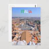 イタリア，ローマ，バチカンの聖ペテロ広場 ポストカード (正面/裏面)