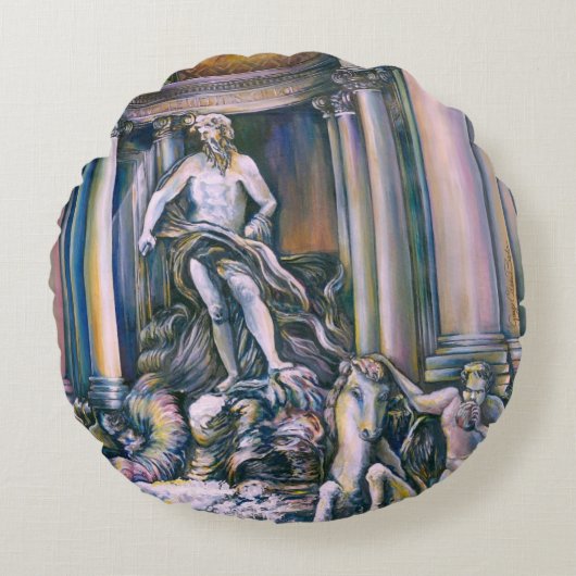 イタリア，ローマ，フォンタナディトレヴィ ラウンドクッション (正面)