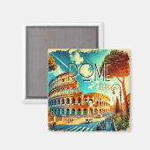 イタリア，ローマ マグネット (正面/裏面)