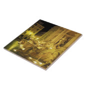 イタリア、ローマ。夜のトレヴィの泉。 タイル (側面)