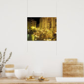 イタリア、ローマ。夜のトレヴィの泉。 ポスター (キッチン)