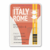 イタリア ローマ 旅行 チケット シール (正面)