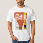 イタリア ローマ 旅行 チケット Tシャツ (正面)