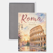 イタリア ローマ 水彩画 マグネット (正面/裏面)