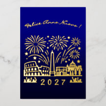 イタリア ローマ 花火 Felice+Anno+Nuovo 2027 ゴールド