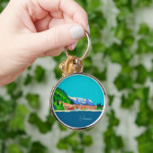 イタリア ヴァレンナ コモ湖 イラスト 旅行 キーホルダー (手)