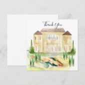 イタリア ヴィラ ウェディング 感謝 招待状 (正面/裏面)