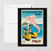 イタリア，ヴィンテージのポスター， ポストカード (正面/裏面)