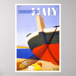 イタリア・ヴィンテージ旅行ポスター ポスター