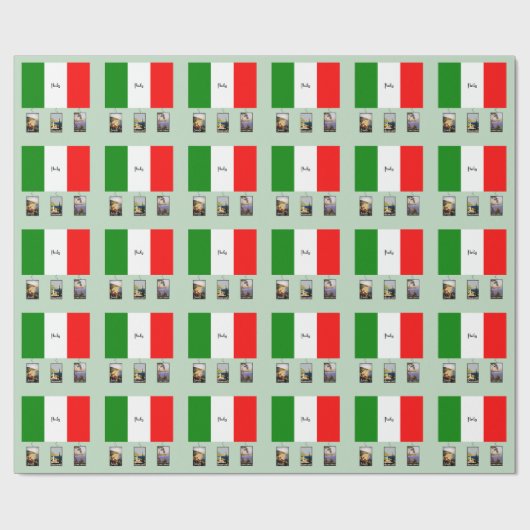 イタリア – ヴィンテージ旅行ポスター ラッピングペーパー (フラット)