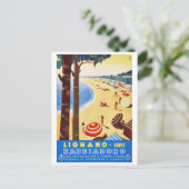 イタリア ヴィンテージ トラベル ポスター 修復済み ポストカード (スタンド正面)