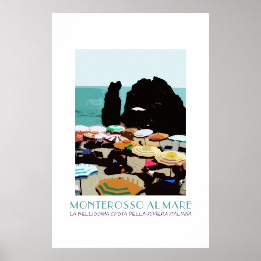 イタリア・ヴィンテージ・ポスター、Cinque Terre、Monterosso ポスター (正面)