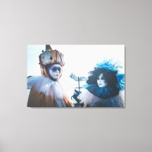 イタリア，ヴェネツィアのカーニバルマスクのカップル