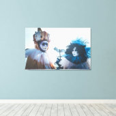 イタリア，ヴェネツィアのカーニバルマスクのカップル キャンバスプリント (インサイチュ (ウッドフロア))