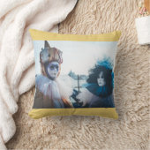 イタリア,ヴェネツィアのカーニバルマスクのカップル クッション (ブランケット)