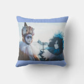 イタリア,ヴェネツィアのカーニバルマスクのカップル クッション (裏面)