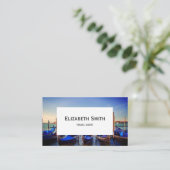 イタリア ヴェネツィアのゴンドラ 名刺 (スタンド正面)