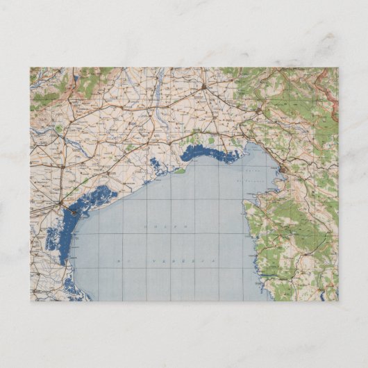 イタリア,ヴェネツィアの地図 ポストカード (正面)