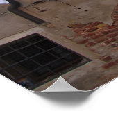 イタリア，ヴェネツィアの洗濯物干し ポスター (角)